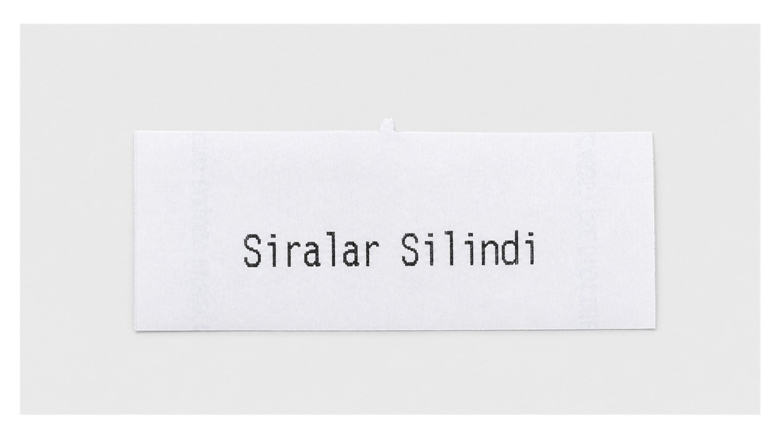 DQ-BTP4X Sıralar Silindi onay fişi