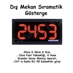 Dış Mekan Sıramatik Gösterge Ekranı