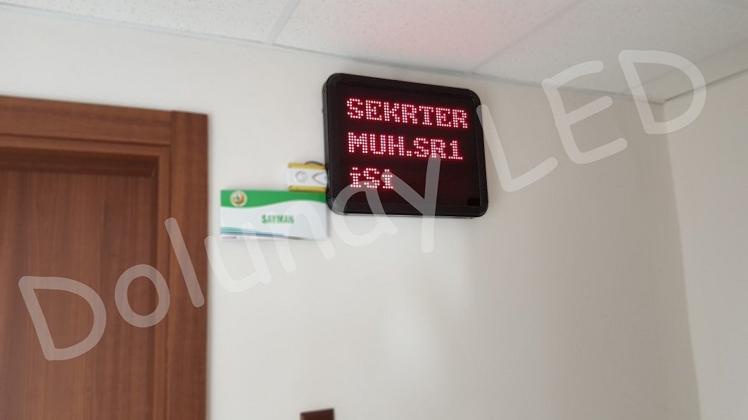 Görevli Çağrı Panosu Dotmatrix 3 Satır