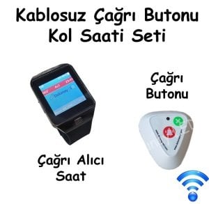 Kablosuz Çağrı Butonu ve Kol Saati Seti