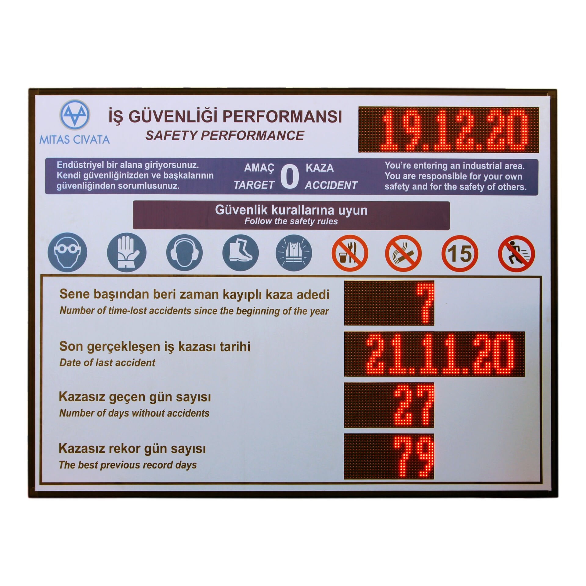 Kazasız İş Günü Tabelası P10