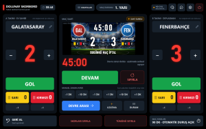 LED Ekran Profesyonel Futbol Skorbord