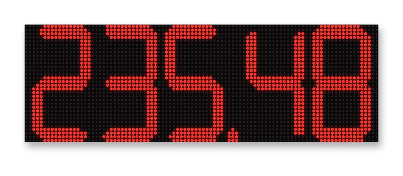 Akaryakıt Fiyat Panosu 32cm Font, 5 Hane Kırmızı