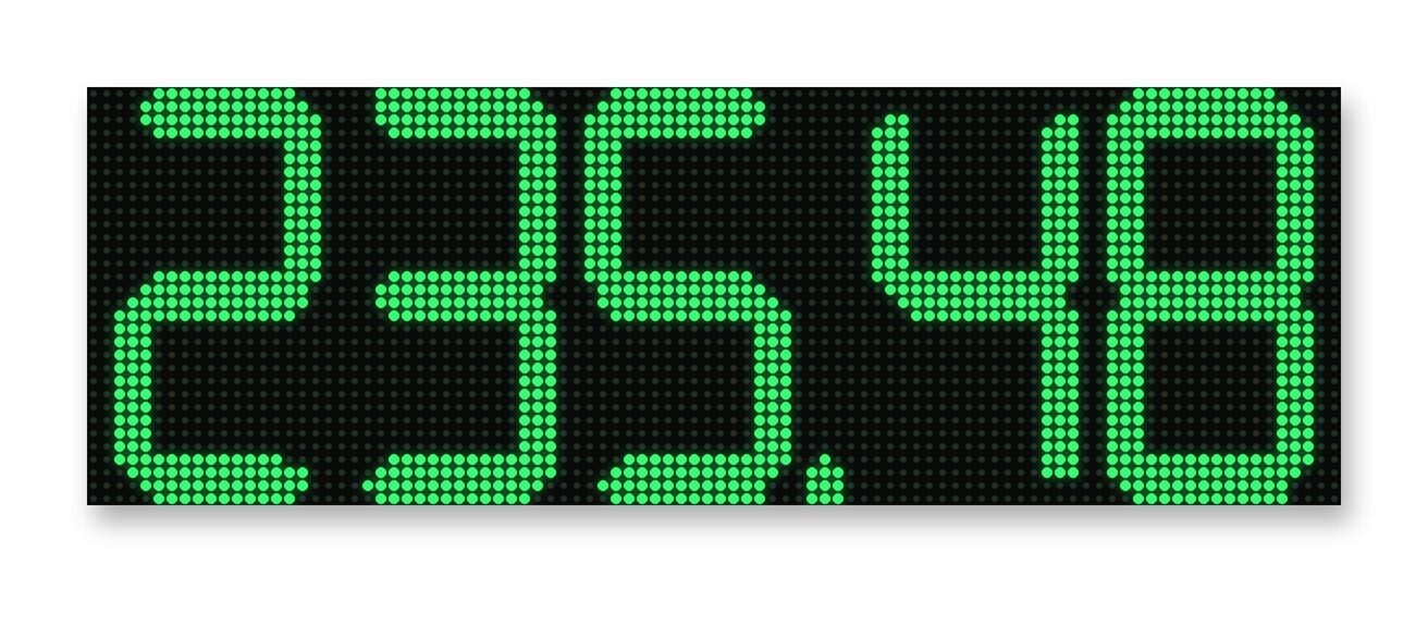 Akaryakıt Fiyat Panosu 32cm Font, 5 Hane Yeşil